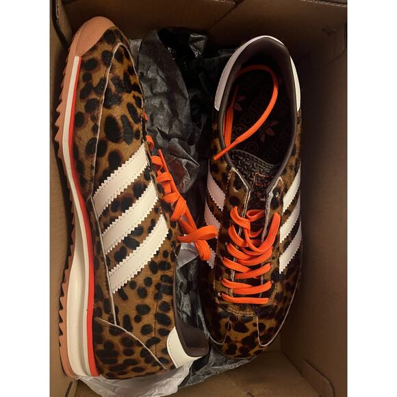 NEW ADIDAS ORIGINALS SL 72 OG Women's 6 Leopard Cow Fur - Picture 6 of 9